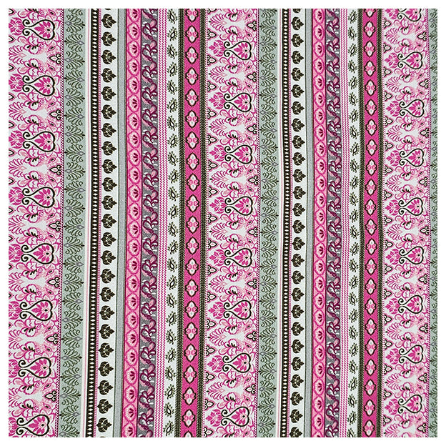 Baumwollsatin Siena Streifen rosa und mint