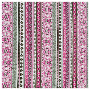 Baumwollsatin Siena Streifen rosa und mint