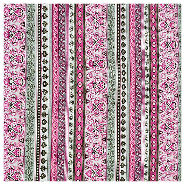 Baumwollsatin Siena Streifen rosa und mint