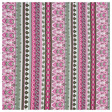 Baumwollsatin Siena Streifen rosa und mint