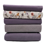 Stoffbox Jersey Blumen naturweiß und Waffelstoff Jersey mit Bündchen