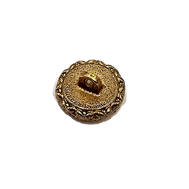 Metallknöpfe mit Blumen Pfirsich gold 15mm