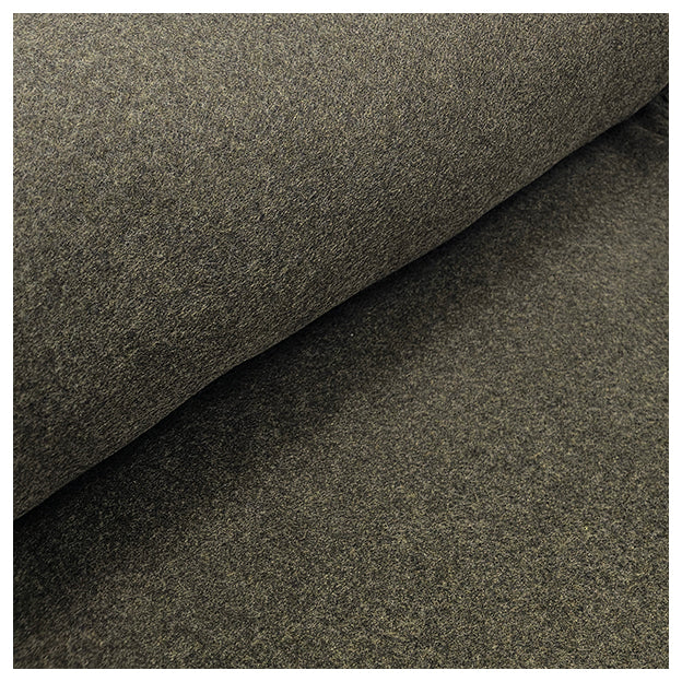 Baumwoll Fleece waldgrün melange