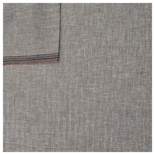 Leinen Fischgrät braun