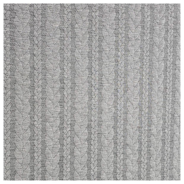 Zopf Jacquard/ Jersey hellgrau