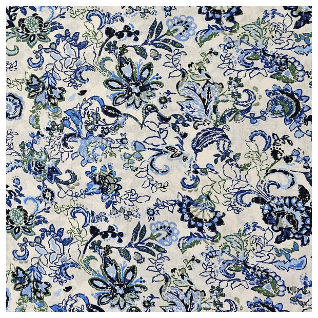 Baumwolle Floral blau
