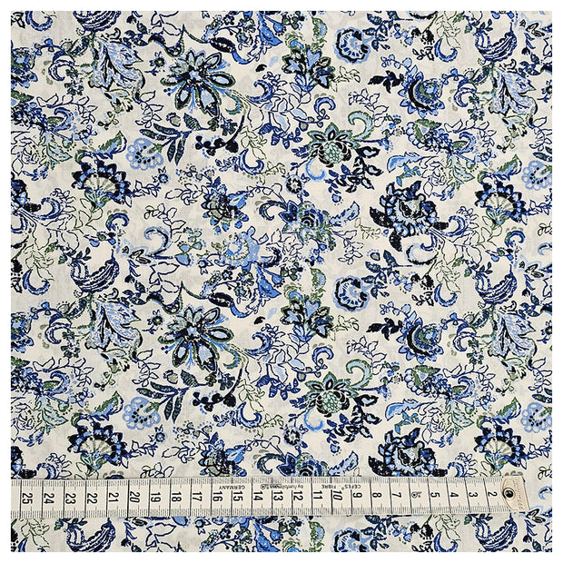 Baumwolle Floral blau