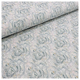 Baumwoll-Popeline Digital Ornamente mint und senf