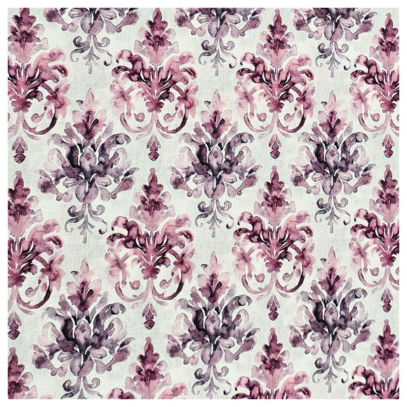 Baumwoll-Popeline Digital Ornamente violett