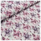 Baumwoll-Popeline Digital Ornamente violett