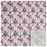 Baumwoll-Popeline Digital Ornamente violett
