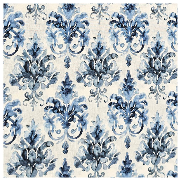 Baumwoll-Popeline Digital Ornamente blau