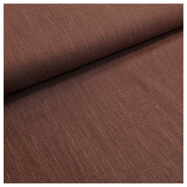 Leinen uni braun