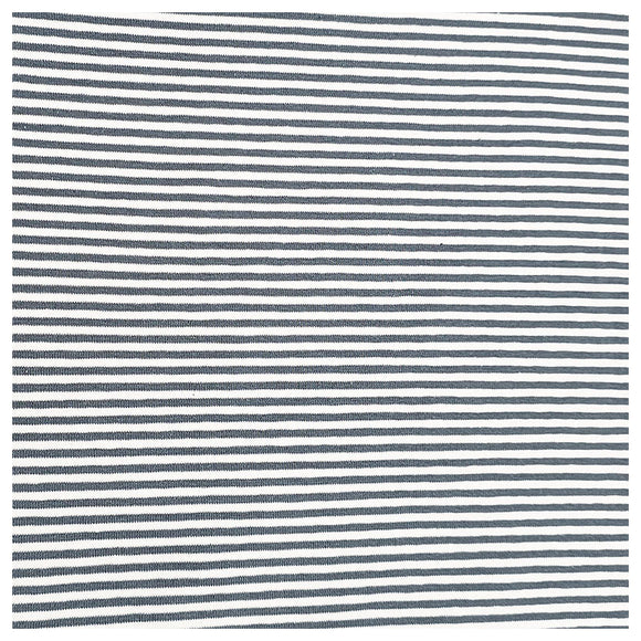 Jersey Streifen stahlblau und weiß 2mm