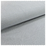 Jersey Streifen stahlblau und weiß 2mm