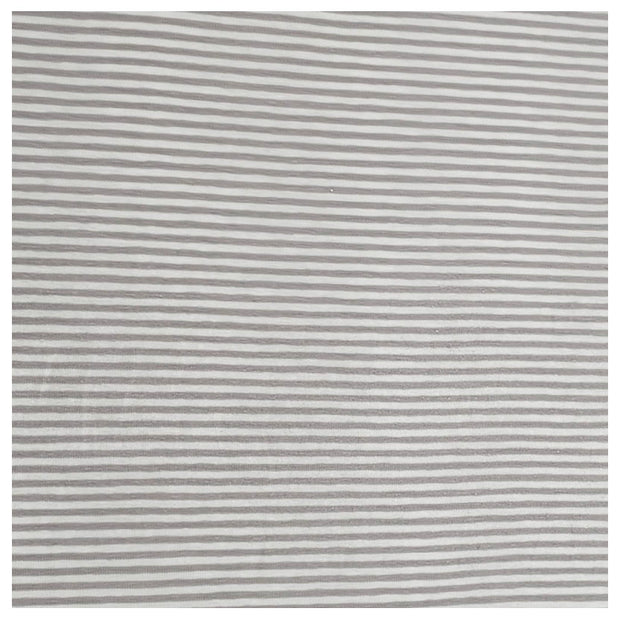 Jersey Streifen hellgrau und weiß 2mm