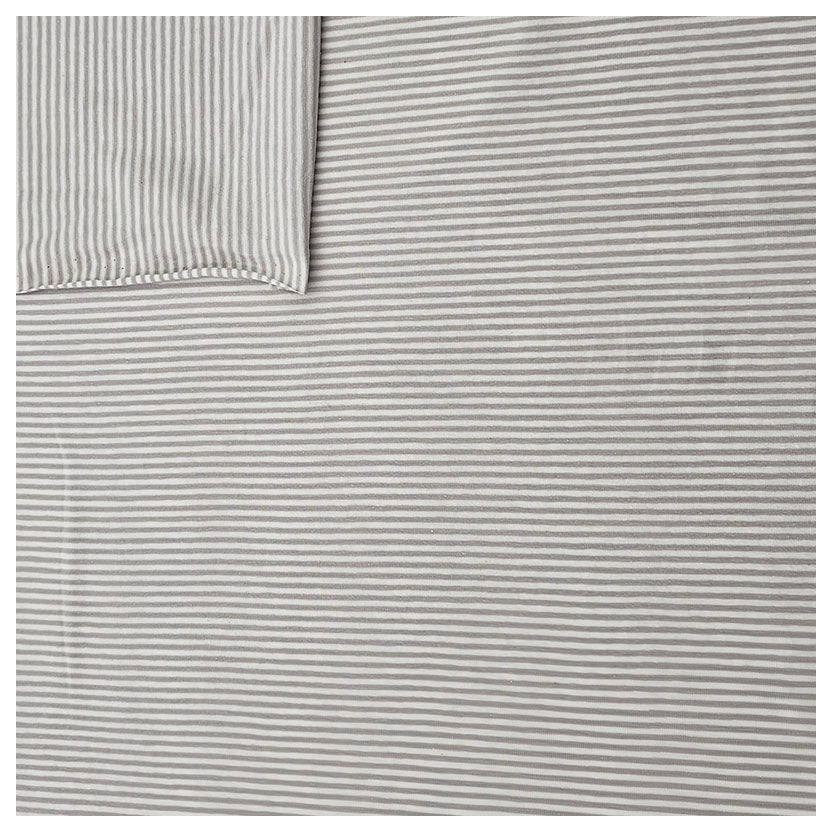 Jersey Streifen hellgrau und weiß 2mm