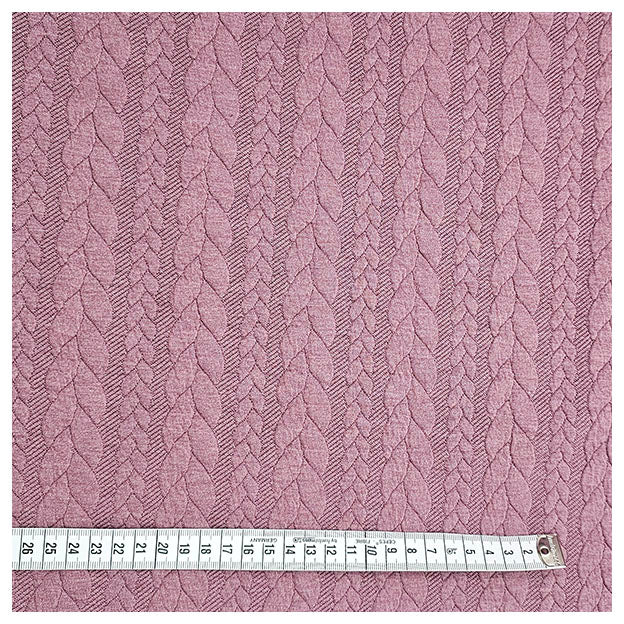 Zopf Jacquard/ Jersey mauve