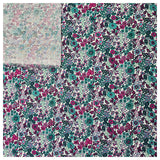 Baumwoll-Voile Digital kleine Blümchen fuchsia