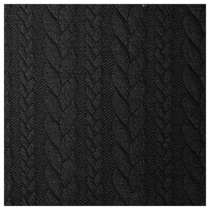 Zopf Jacquard/ Jersey schwarz