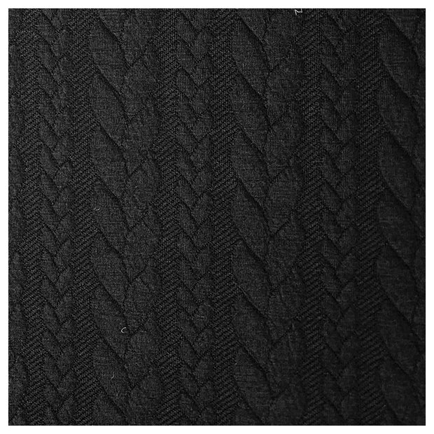 Zopf Jacquard/ Jersey schwarz