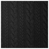 Zopf Jacquard/ Jersey schwarz