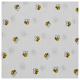 Musselin Baumwolle Bienen naturweiß
