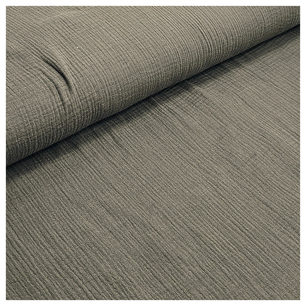 Musselin Baumwolle tannengrün