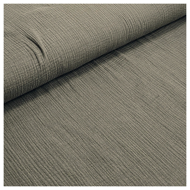 Musselin Baumwolle tannengrün