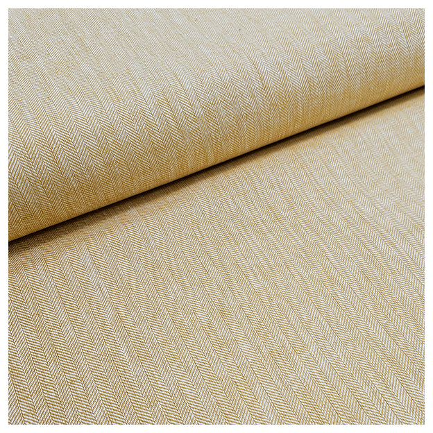 Leinen Fischgrät gelb