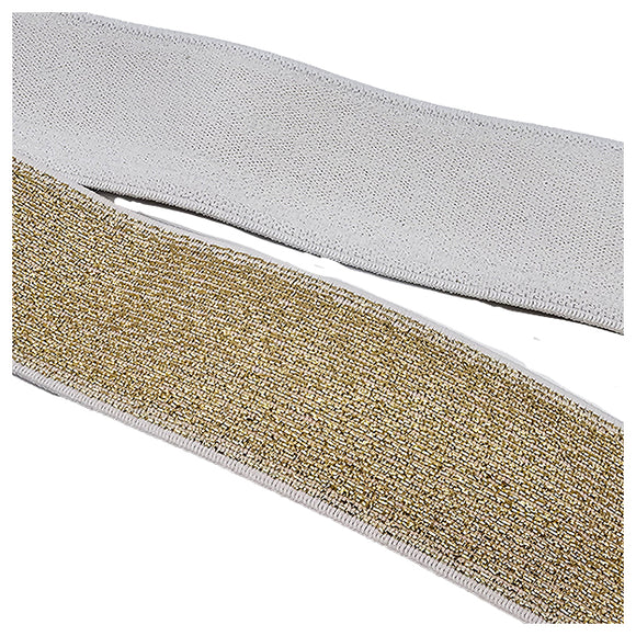 Elastic Band gold und naturweiß 4cm