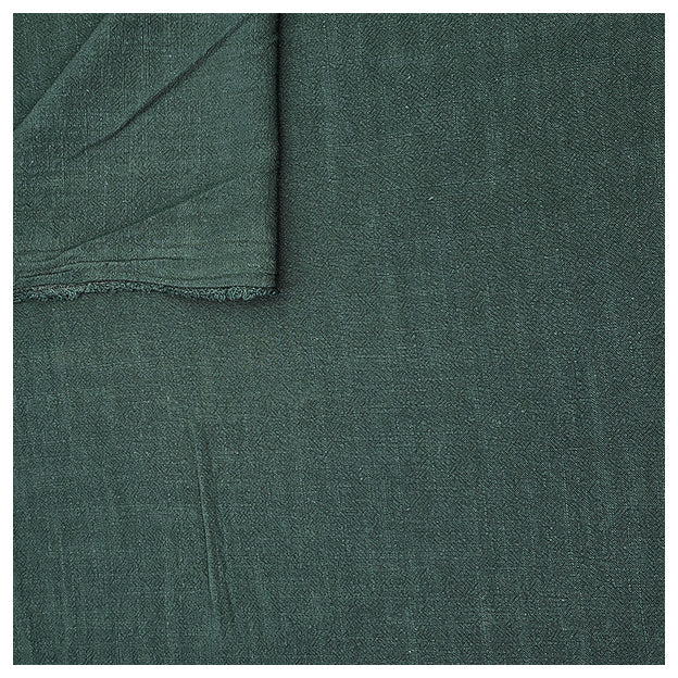 Leinen Viskose uni dunkelgrün