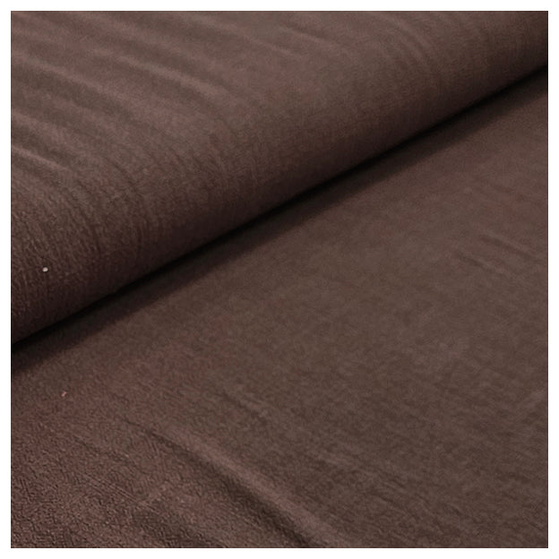 Leinen Viskose uni braun