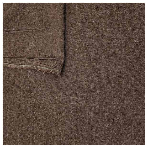 Leinen Viskose uni braun