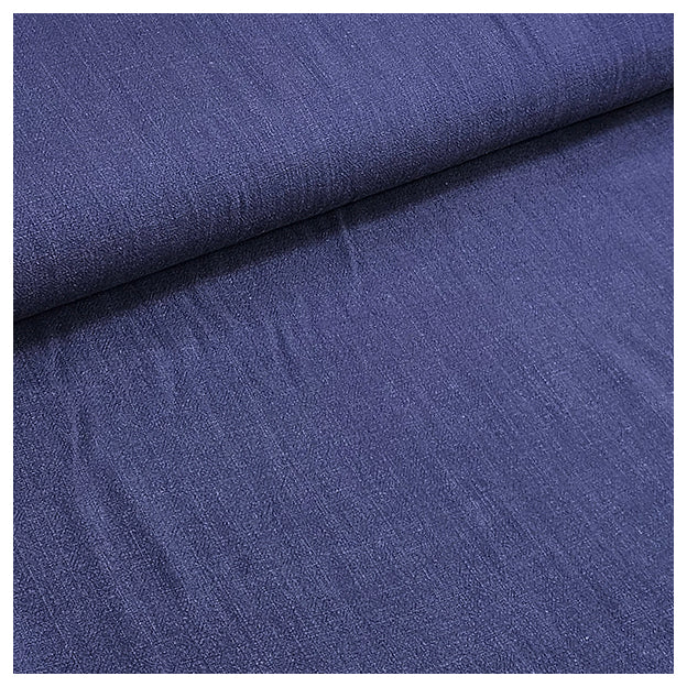 Leinen Viskose uni navy