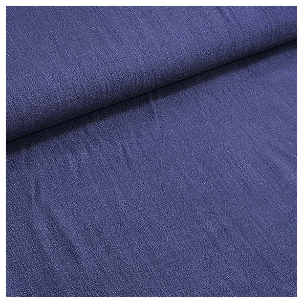 Leinen Viskose uni navy