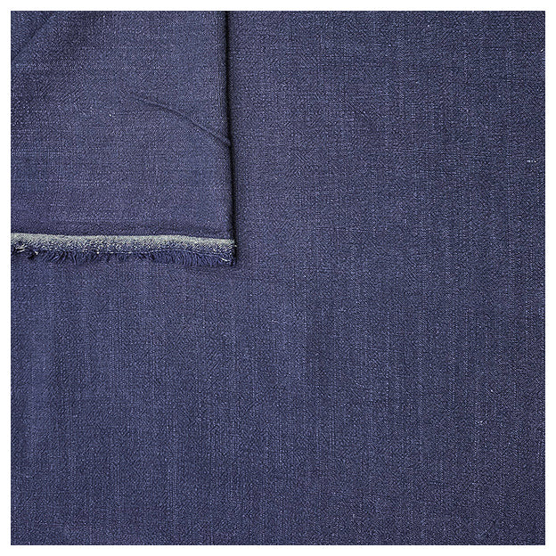 Leinen Viskose uni navy