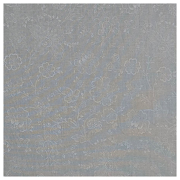 Baumwolle zarte Blumen Halbdruck in taubengrau