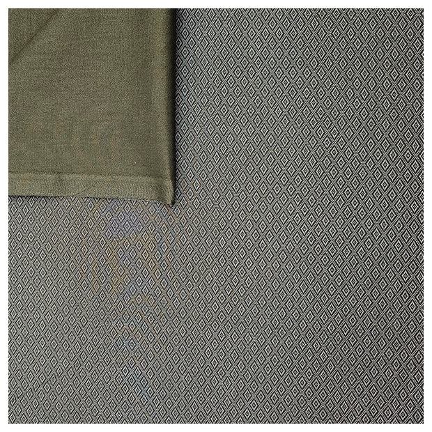 Baumwolle feines Muster Halbdruck in dunkelolive