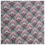 Baumwollsatin Siena Ornamente blau und cyclam