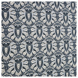 Baumwollsatin Paisley in blau und hellblau