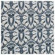 Baumwollsatin Paisley in blau und hellblau