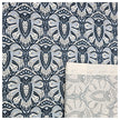 Baumwollsatin Paisley in blau und hellblau
