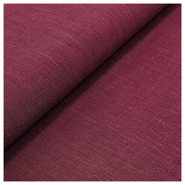 Leinen Viskose uni weinrot