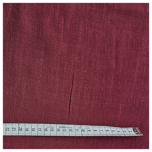 Leinen Viskose uni weinrot