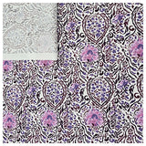 Baumwollsatin Paisley mit Blumen beere