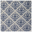 Baumwollsatin Ornamente blau