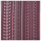 Baumwollsatin Paisley mit Streifen bordeaux und altrosa