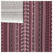 Baumwollsatin Paisley mit Streifen bordeaux und altrosa