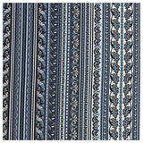 Baumwollsatin Paisley mit Streifen royal